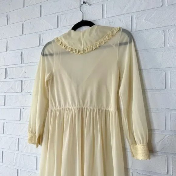 Vintage Union Made in USA Long Dressing Gown Nylon Size XXS/XS - Picture 4 of 14